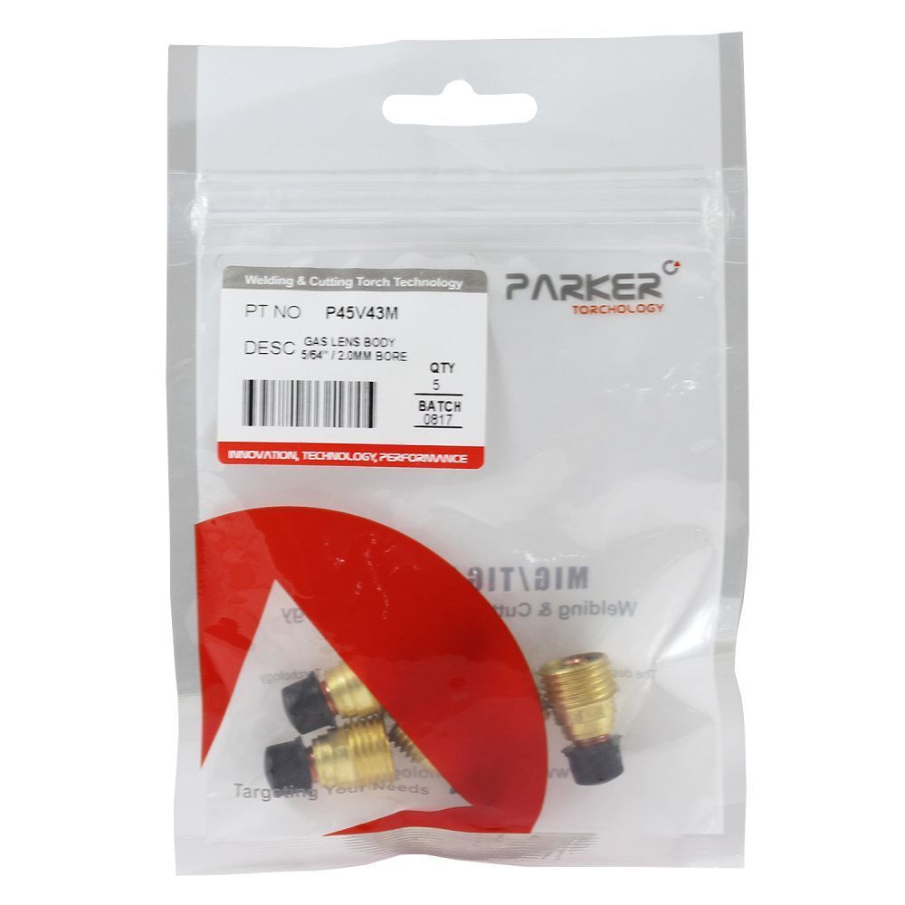 P45V43M Parker Gas lens body 2.0mm bore (pack)