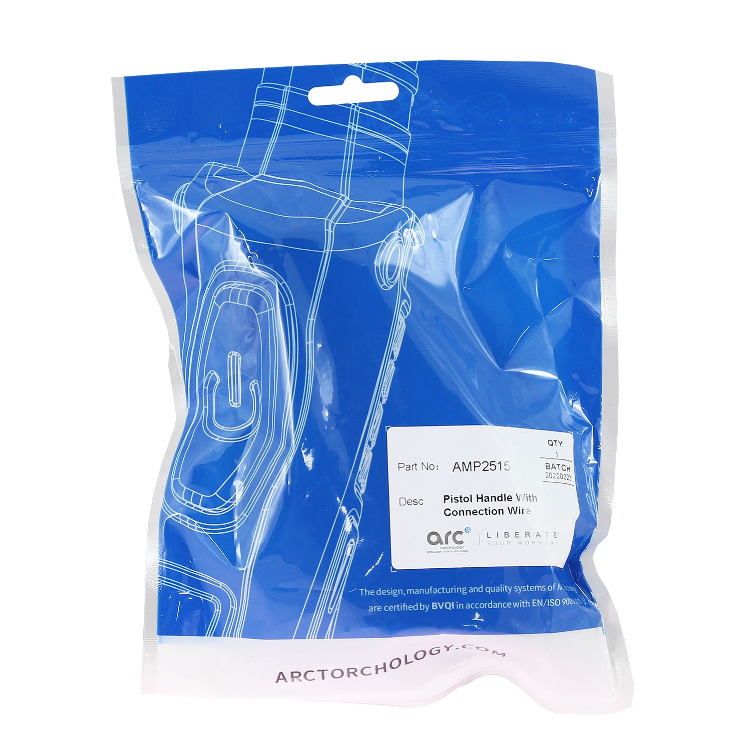 AMP2515 Рукоятка пистолетного типа Arc для горелок M6 / M65W (MIG/MAG)