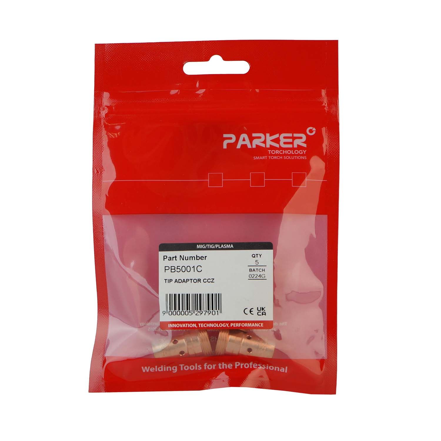 PB5001C Вставка под наконечник Parker М8 CuCrZr 25,0 мм усиленная (MIG/MAG)