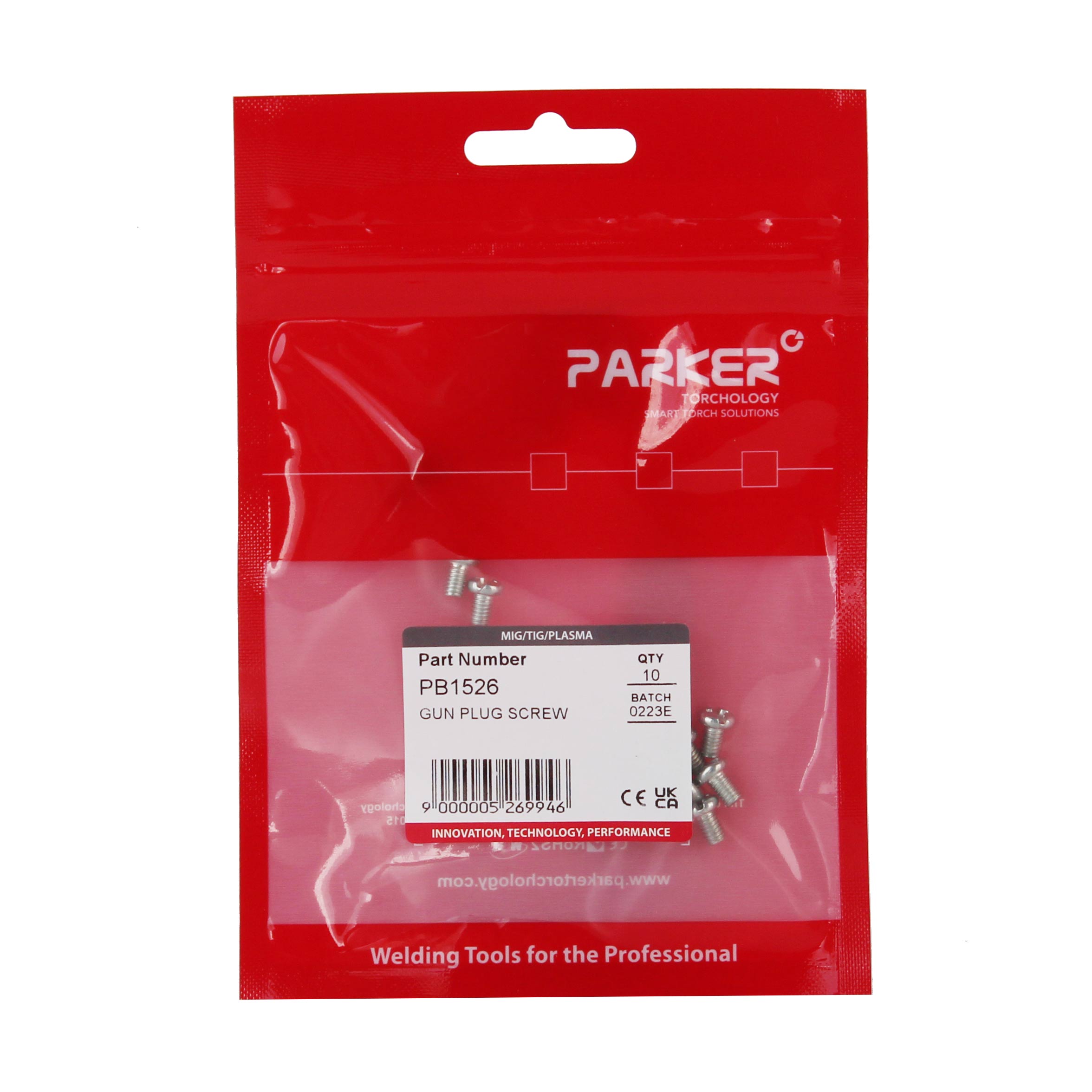 PB1526 Винт корпуса разъёма Parker
для полуавтоматических и автоматических горелок (MIG/MAG)