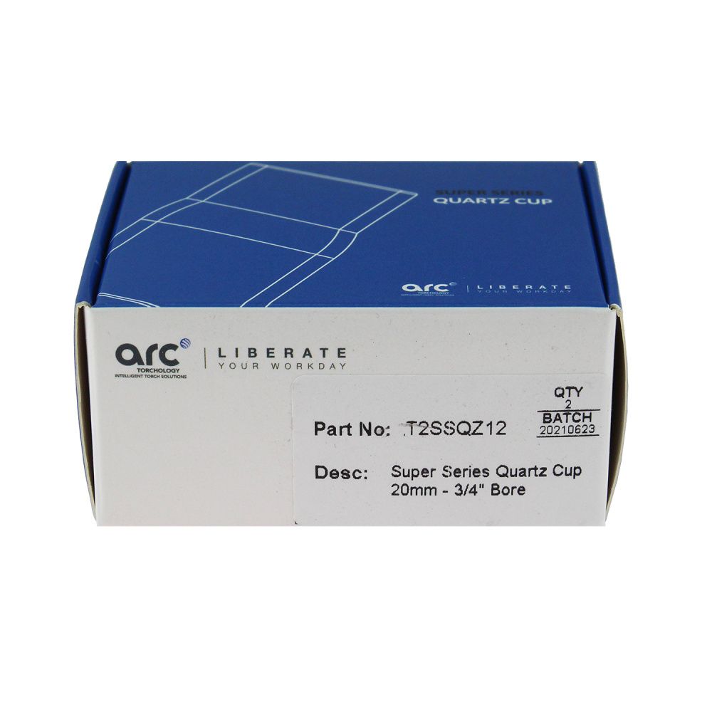 T2SSQZ12 Arc Super series quartz cup 20mm bore (pack)