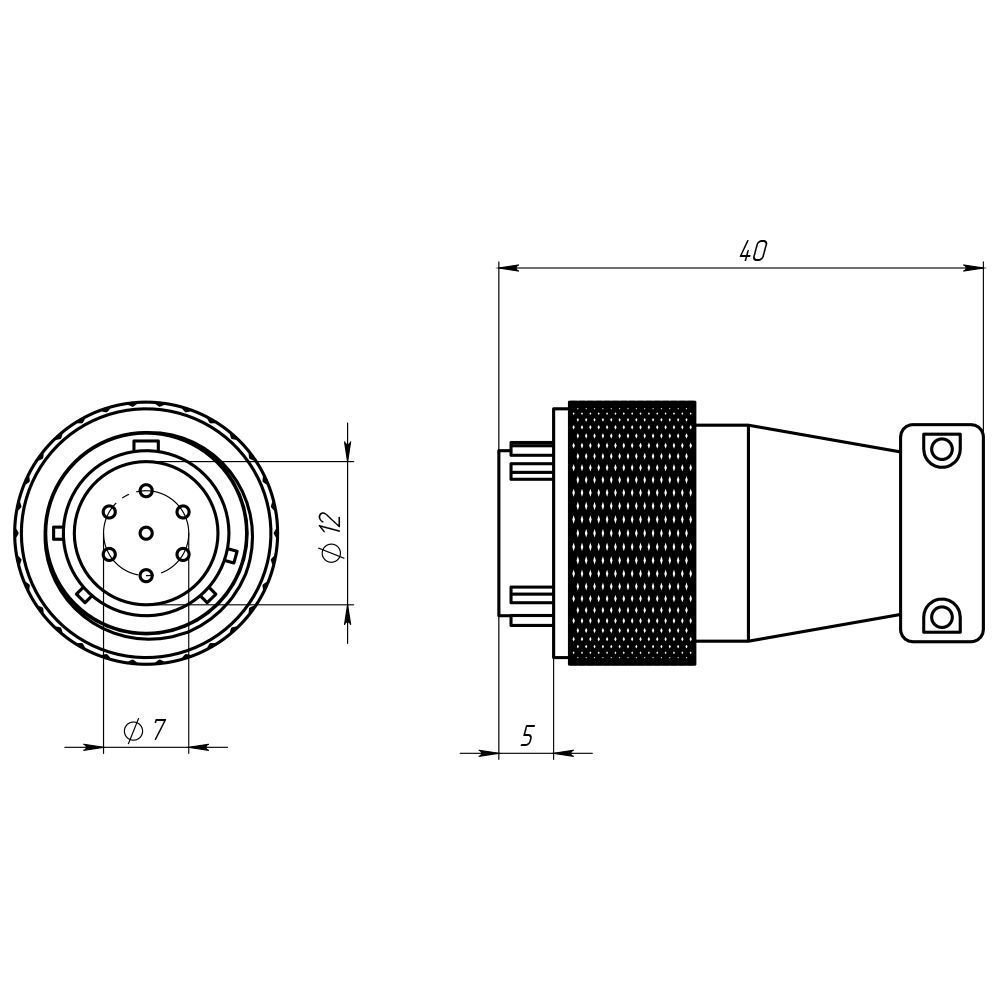 Комплект Parker 7-пиновой вилки Amphenol и БРС серии ONE TIG (TIG)