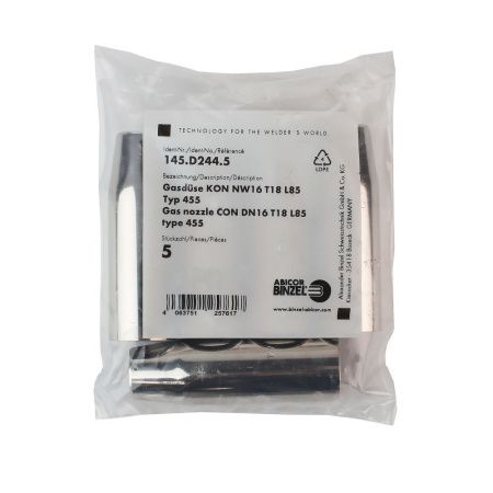 145.D244 Сопло газовое Abicor Binzel коническое медное 16 мм для полуавтоматических горелок SGA-LW 455A / RF GRIP 45 / ABIMIG GRIP A 455 (MIG/MAG)
