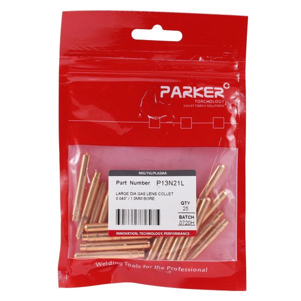 P13N21L Цанга Parker для увеличенной газовой линзы 1,0x40,0 мм (TIG)