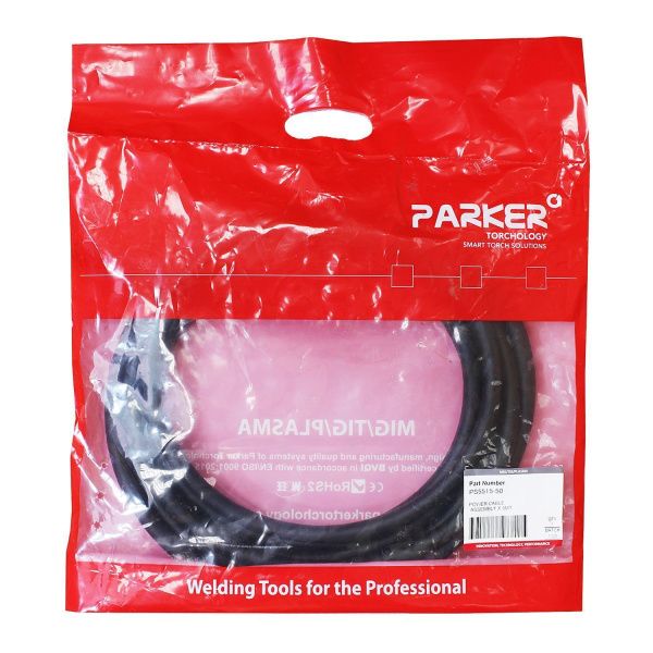 PS5515-50 Силовой кабель Parker 5 метров для полуавтоматических горелок с жидкостным охлаждением 555W / 605W (MIG/MAG)