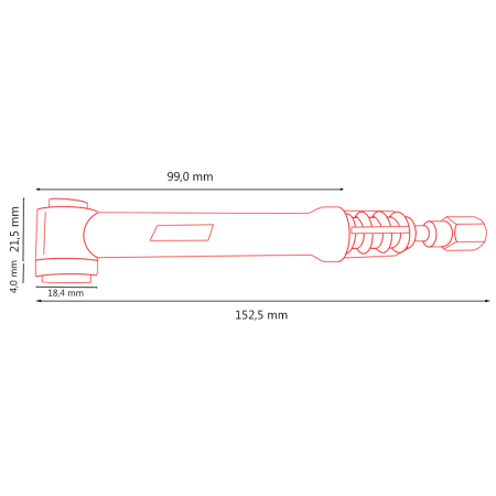 PWP9FXL Гусак Parker 90° гибкий удлинённый для горелки SGT 9 (TIG)