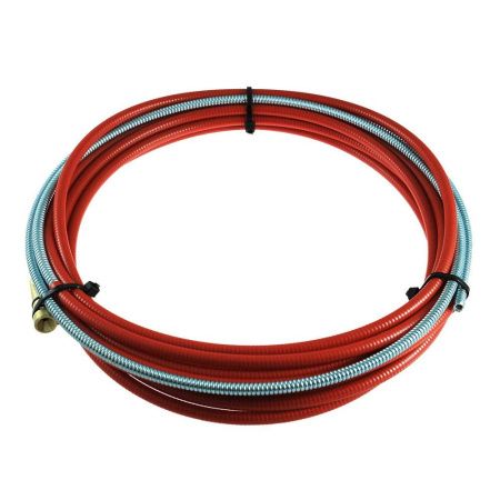 AM6SL-1012-50 Направляющий канал Arc 1,0-1,2 мм 5 метров (стальная спираль с латунным ниппелем в красной оплётке) (MIG/MAG)