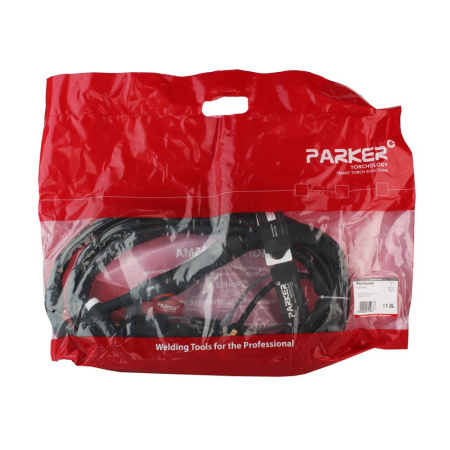 Сварочная горелка Parker SGT 26FX с гибким гусаком и 2-мя кнопками 8 метров для TIG сварки в среде аргона