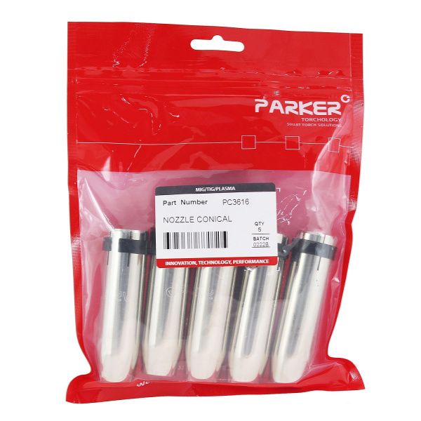 PC3616 Сопло газовое Parker коническое латунное эконом 16 мм для горелок SGB 360A / SB 360A Auto (MIG/MAG)
