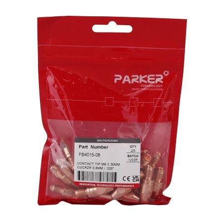 PB4015-08 Контактный наконечник Parker М8 0,8 L30,0 CuCrZr (MIG/MAG)