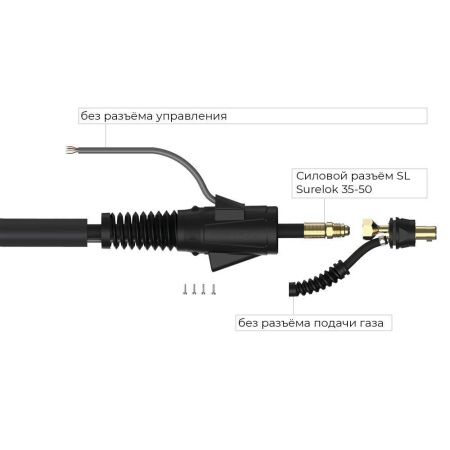 Сварочная аргонодуговая горелка Parker SGT 26 4 метра для TIG сварки в среде аргона