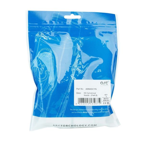 AM6HDCYN Наконечник сопла газового Arc цилиндрический медный 23 мм для полуавтоматической горелки M6 (MIG/MAG)