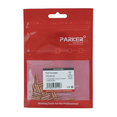 P53N16 Цанга Parker 1,0x14,0 мм для горелок SGT 24W / 150F / 200F / 225F с головой P24 (TIG)