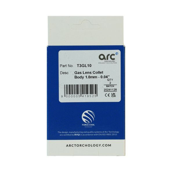 T3GL10 Корпус цанги с газовой линзой 1,0 мм для T3-T5W (pack)