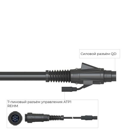 Сварочная аргонодуговая горелка Arc T2 с 7-пиновым разъёмом REHM и системой One TIG 4 метра для TIG сварки в среде аргона