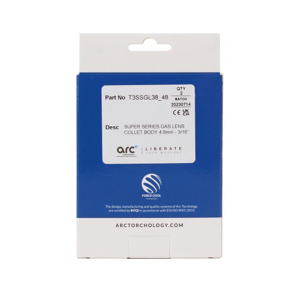 T3SSGL38-48 Цанга Arc с газовой линзой Super Series 38 4,8x75,0 мм (TIG)