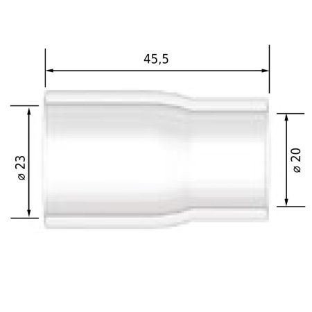 T2SSQZ14 Сопло Arc кварцевое №14 Super Series 23,0x45,5 мм (TIG)