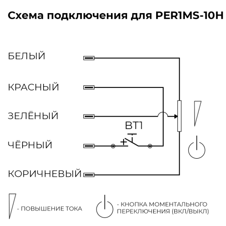 PER1MS-10H Модуль управления Parker с 1 кнопкой и горизонтальным потенциометром 10К (TIG)