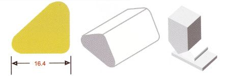 Керамическая подкладка SVR треугольная для односторонней сварки тавровых соединений