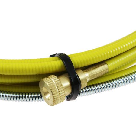 PA43215 Направляющий канал Parker 1,2-1,6 мм 4 метра (стальная спираль с латунным ниппелем в жёлтой оплётке) (MIG/MAG)