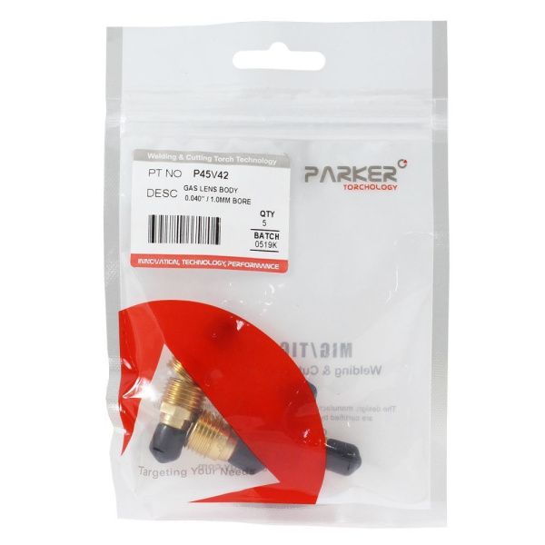 P45V42 Parker Gas lens body 1.0mm bore (pack)