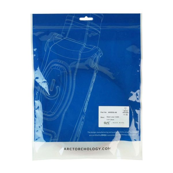 AM2524-40  Стальная спираль Arc красная с литым ниппелем 4 метра (pack)