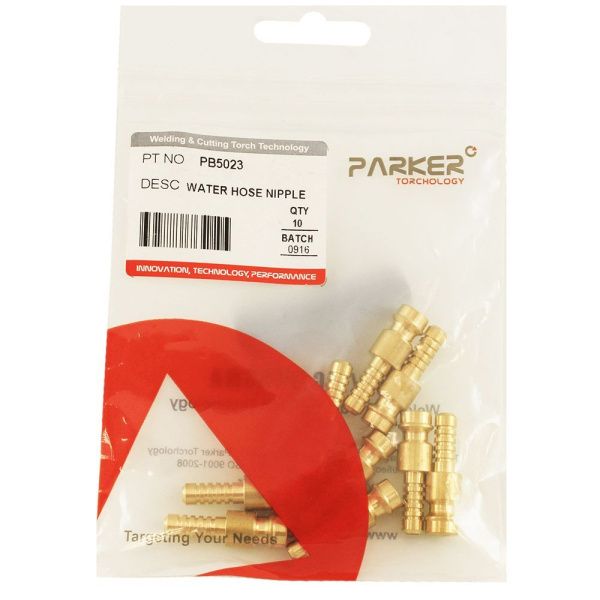PB5023 Ниппель на шланг жидкостного охлаждения Parker
для полуавтоматических и автоматических горелок (MIG/MAG)