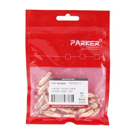 PB2505-10 Контактный наконечник Parker М6 1,0 L28,0 CuCrZr (MIG/MAG)