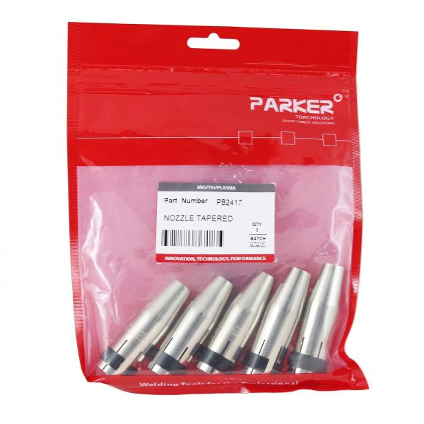 PB2417 Сопло газовое Parker сильно коническое медное 10 мм для полуавтоматических горелок SGB 240A / SGB 240W / STH 240AE (MIG/MAG)