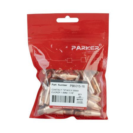 PB6015-16 Контактный наконечник Parker М10 1,6 L35,0 CuCrZr (MIG/MAG)