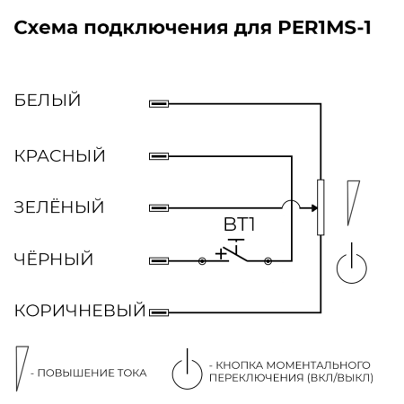 PER1MS-1 Модуль управления Parker с 1 кнопкой и вертикальным потенциометром 1К (TIG)