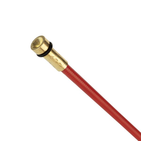 SVR-C35001 Направляющий канал SVR 1,0-1,2 мм 3 метра (стальная спираль с латунным ниппелем в красной оплётке) (MIG/MAG)