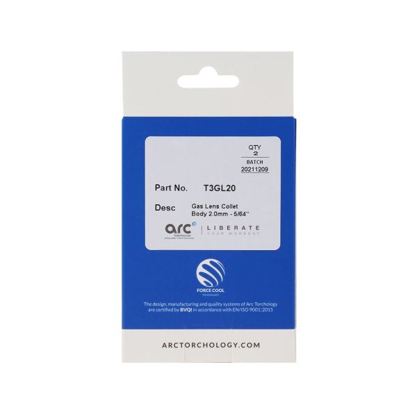 T3GL20 Arc Gas lens colleet body 2.0mm (pack)