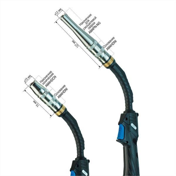 AM4PN-NG Наконечник сопла газового Arc медный 12 мм для узкощелевой сварки полуавтоматической горелкой M4 (MIG/MAG)