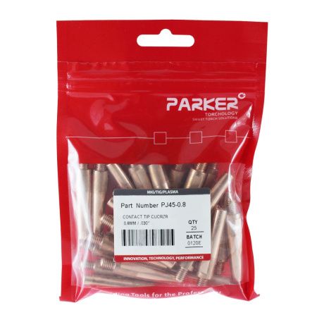 PJ45/0.8 Контактный наконечник Parker М6 0,8 L45,0 CuCrZr (MIG/MAG)