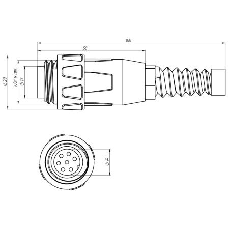 PERCP11 7-пиновая вилка Parker под Bester / Lastec / Migatronic / Rehm (TIG)