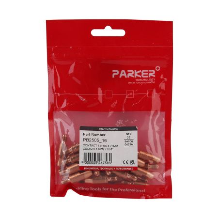 PB2505-16 Контактный наконечник Parker М6 1,6 L28,0 CuCrZr (MIG/MAG)