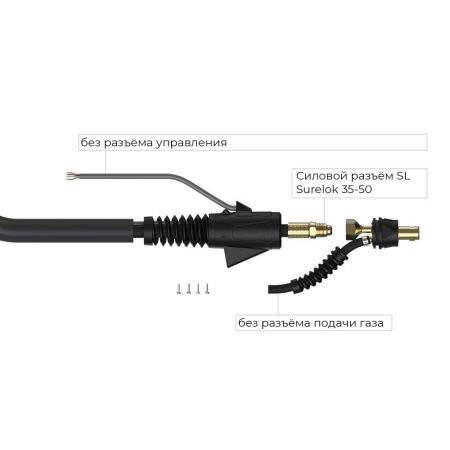 Сварочная аргонодуговая горелка Parker SGT 17 8 метров для TIG сварки в среде аргона