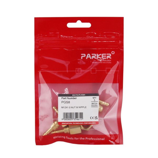 PGS8 Parker M12X1.0 Nut and nipple (pack)
