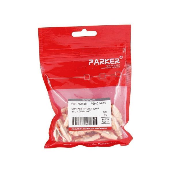 PB4014-10 Parker Contact tip M8x30MM ECU 1.0MM (pack)