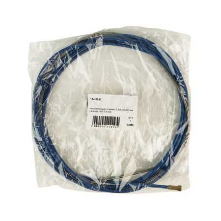 124.0011 Направляющий канал Abicor Binzel 0,6-0,8 мм 3 метра (стальная спираль с латунным ниппелем в синей оплётке) (MIG/MAG)