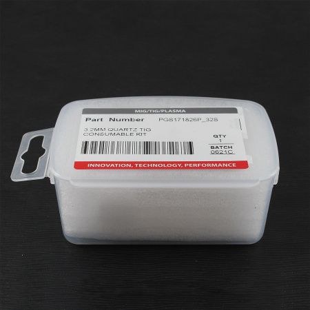PGS171826P-32S Набор расходных частей Parker с соплом из кварцевого стекла (укороченный) 3,2 мм для горелок SGT 17 / 18 / 26 (TIG)
