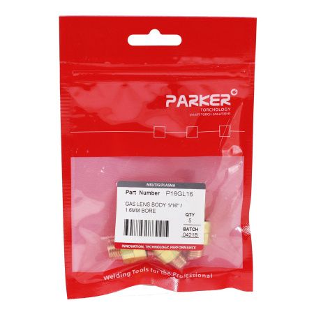 P18GL16 Держатель цанги Parker с газовой линзой 1,6x19,5 мм для горелок SGT 18SC / SGTCW 18SC (TIG)