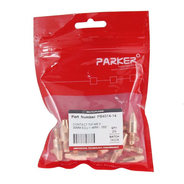 PB4014-14 Контактный наконечник Parker М8 1,4 L30,0 ECu (MIG/MAG)