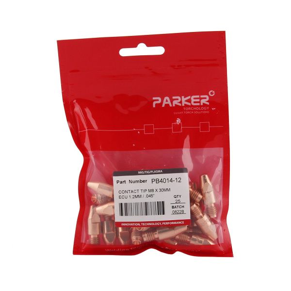 PB4014-12 Контактный наконечник Parker М8 1,2 L30,0 ECu (MIG/MAG)