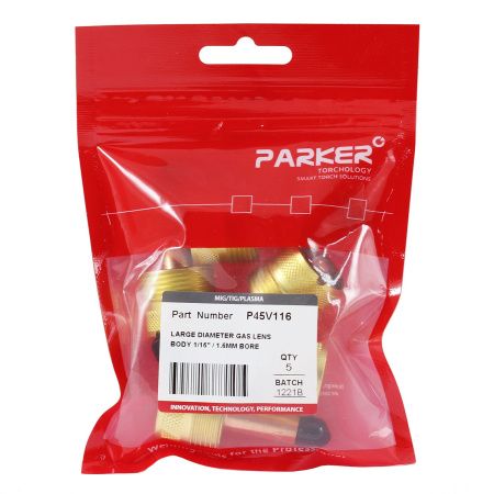 P45V116 Держатель цанги Parker с увеличенной газовой линзой 1,6x50,0 мм (TIG)