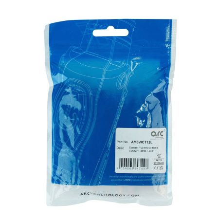 AM6WCT12L Контактный наконечник Arc М10 1,2 L89,0 CuCrZr удлинённый (MIG/MAG)