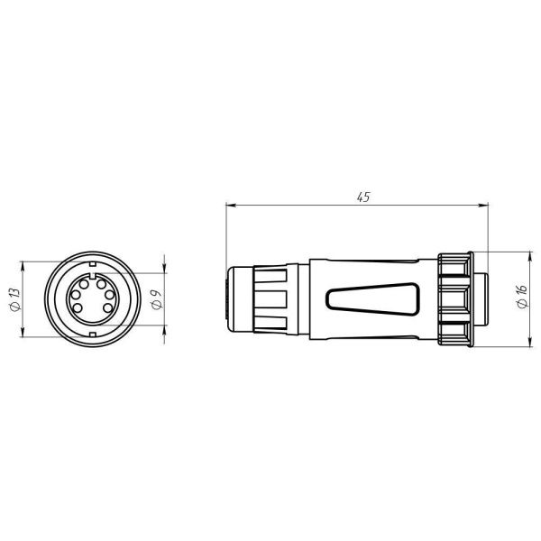 PTP0 Быстросъемное соединение Parker без штекера на управлении (распиновка)