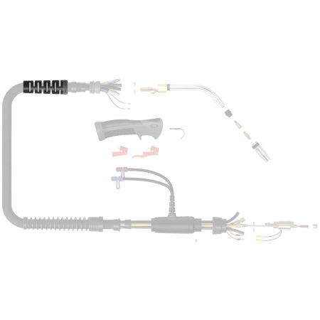 PGN3208-P Суппорт кабеля Parker для полуавтоматических горелок с жидкостным охлаждением (MIG/MAG)