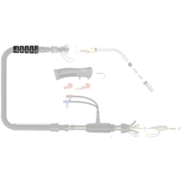 PGN3208-P Суппорт кабеля Parker для полуавтоматических горелок с жидкостным охлаждением (MIG/MAG)